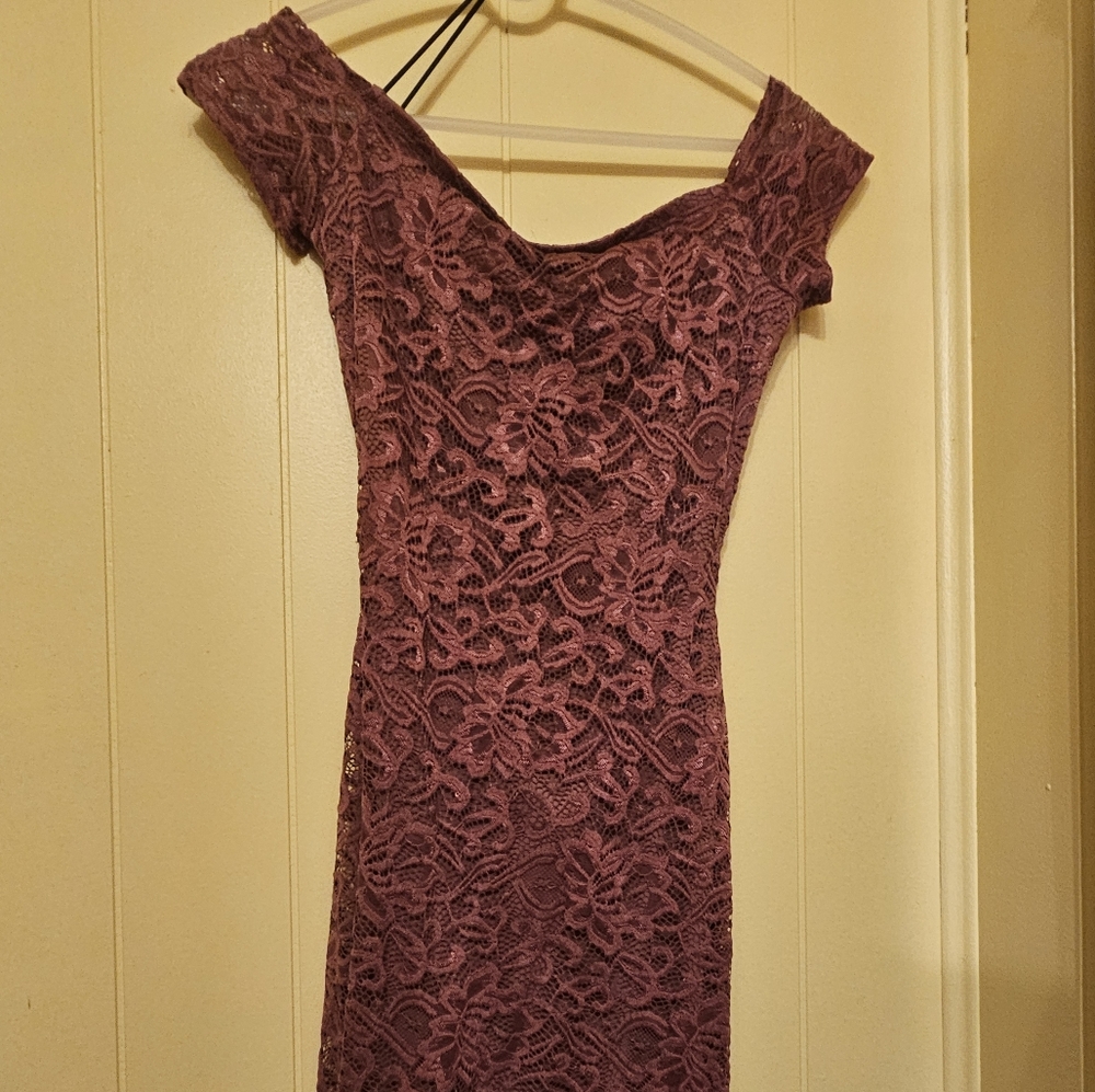 Mauve lace dress